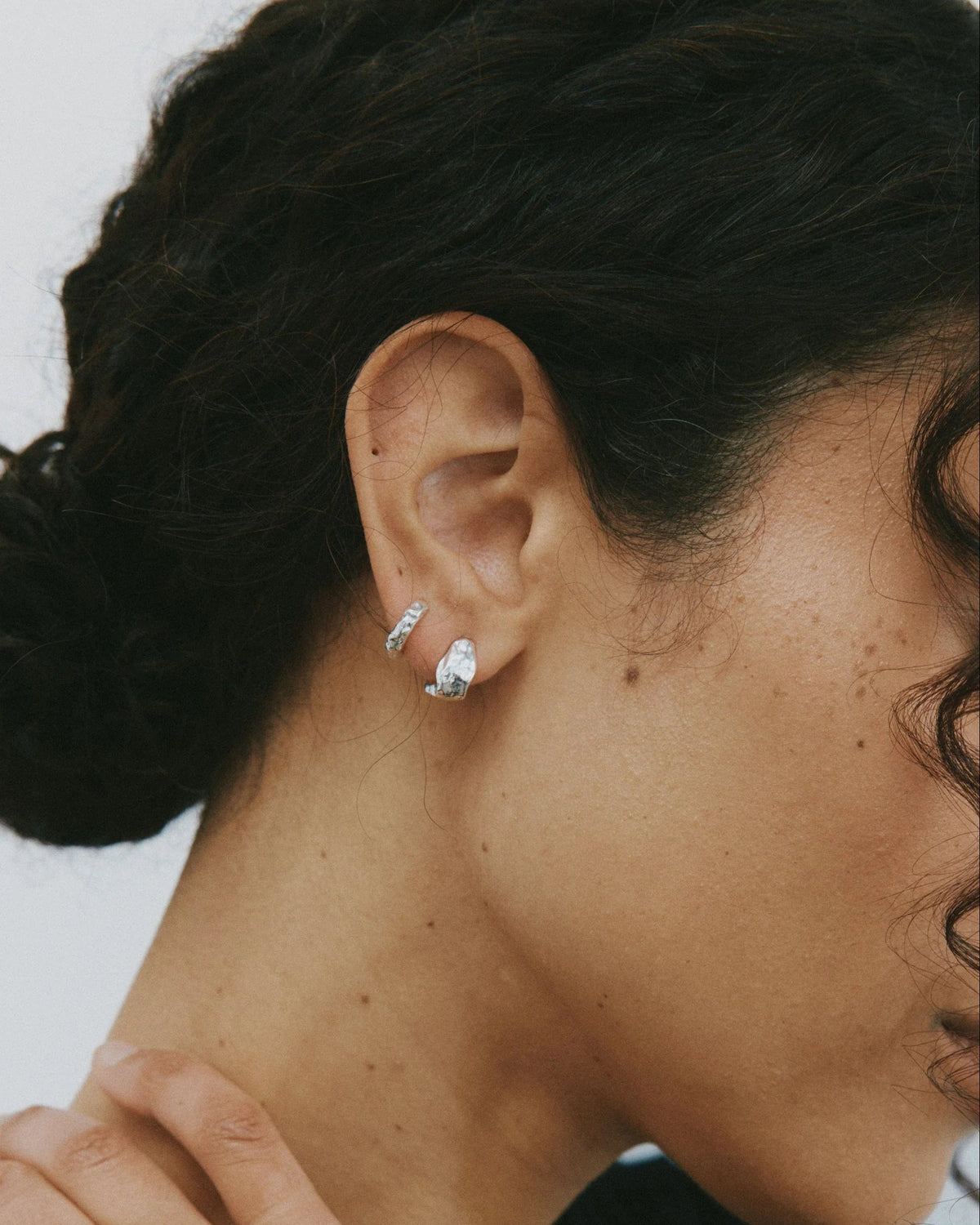 small silver hoop earrings