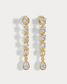 drop diamond earrings in gold