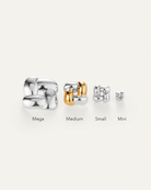 woven square silver earring