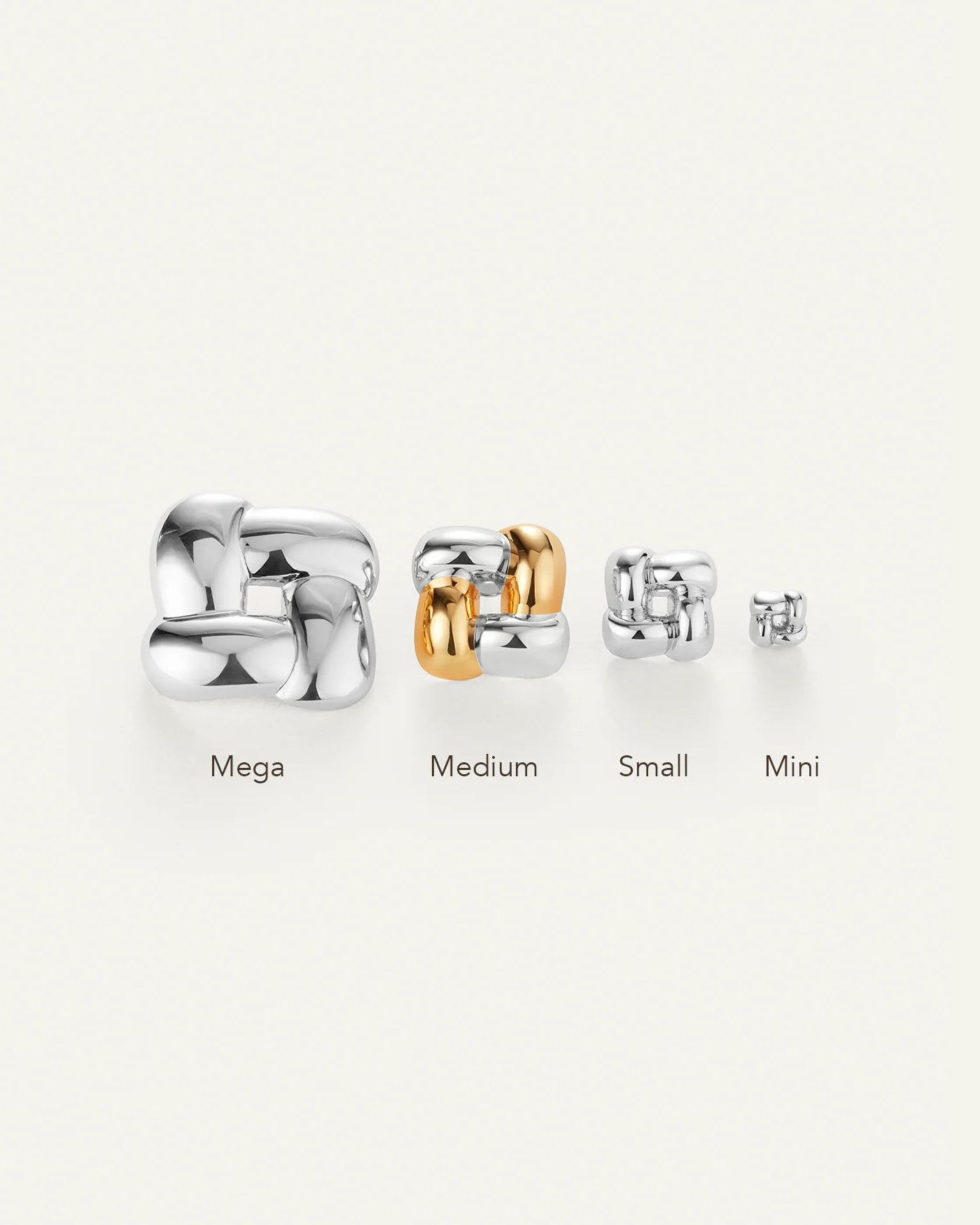 woven square silver earring