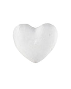 small paper mache heart in white