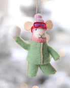 snowball mouse ornament