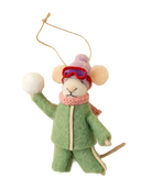 snowball mouse ornament