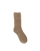 brown knit socks