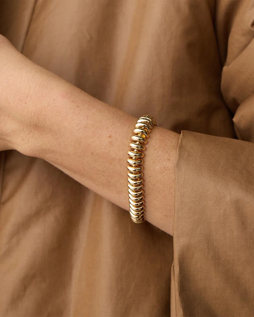 jenny bird statement bracelet in gold