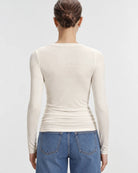 long sleeve top in cream