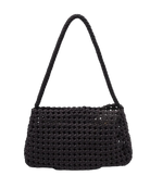 brown woven shoulder bag