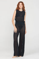 mesh pants in black