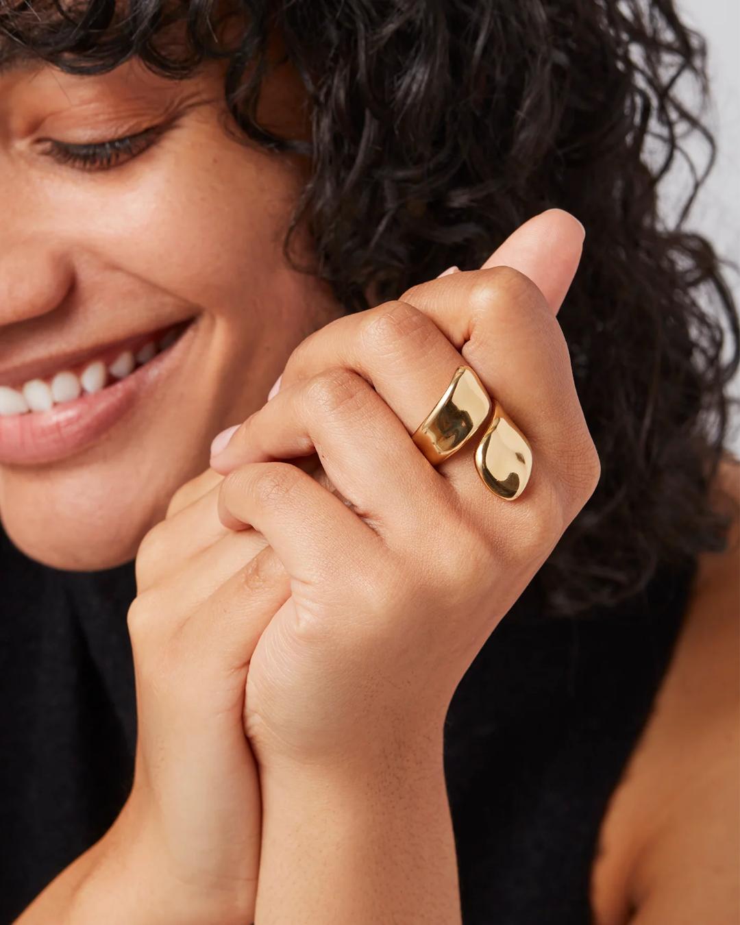 jenny bird gold statement ring