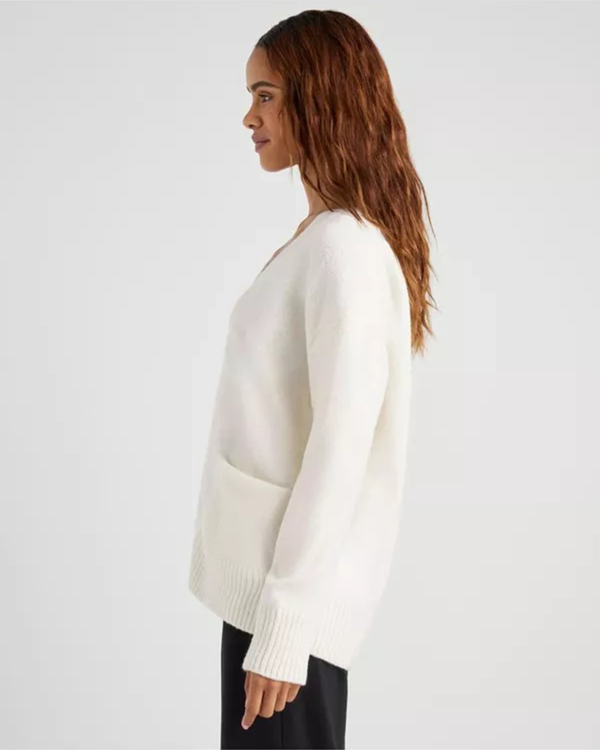 Splendid Zeena Zip Cardigan in Snow