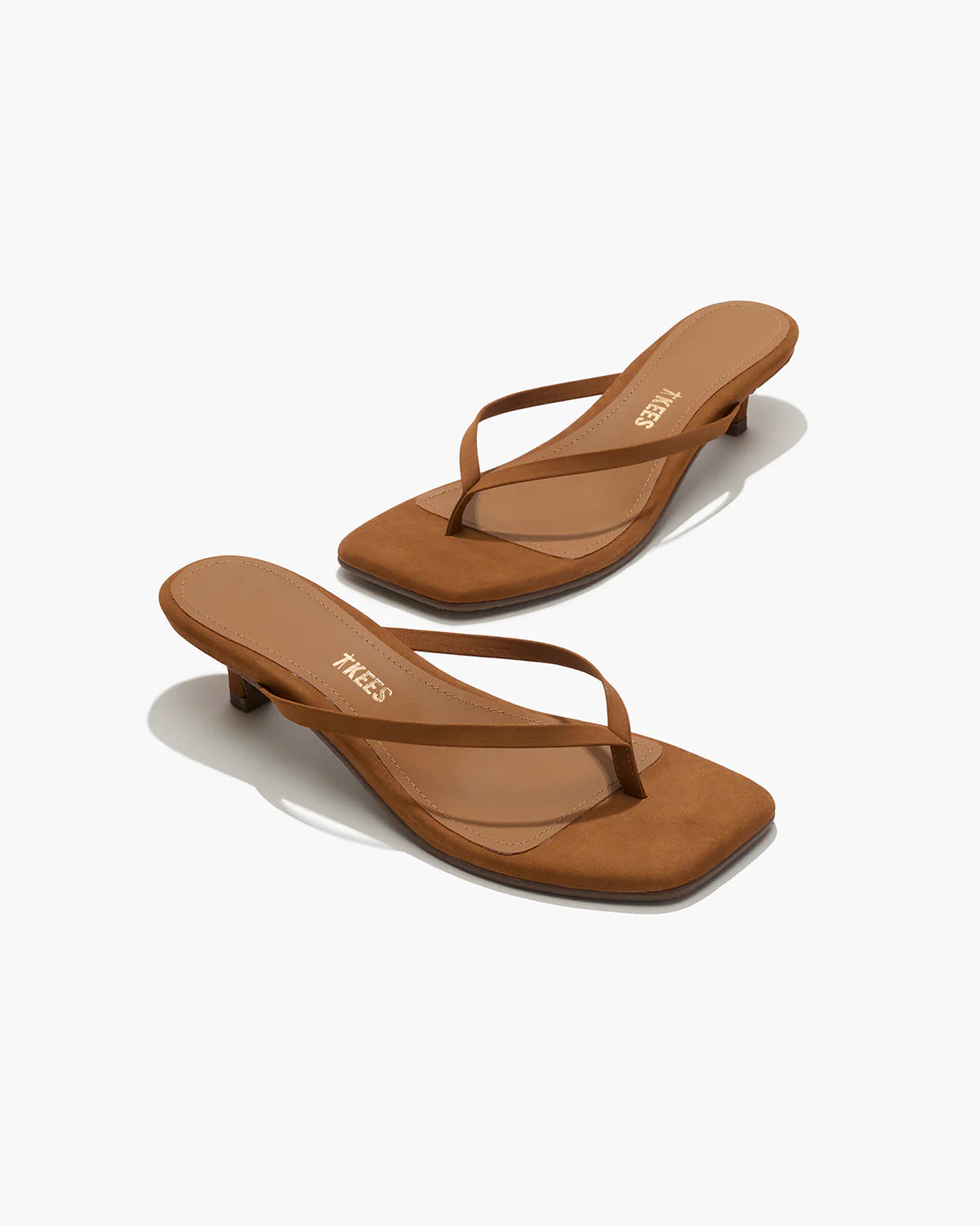 tan suede kitten heel sandal