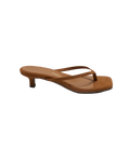 tan suede kitten heel sandal