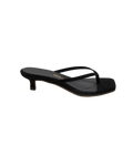 black suede kitten heel
