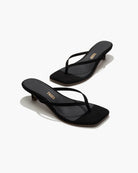 black suede kitten heel