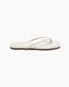 square toe flip flop in cream