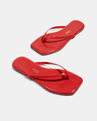 red square toe sandal