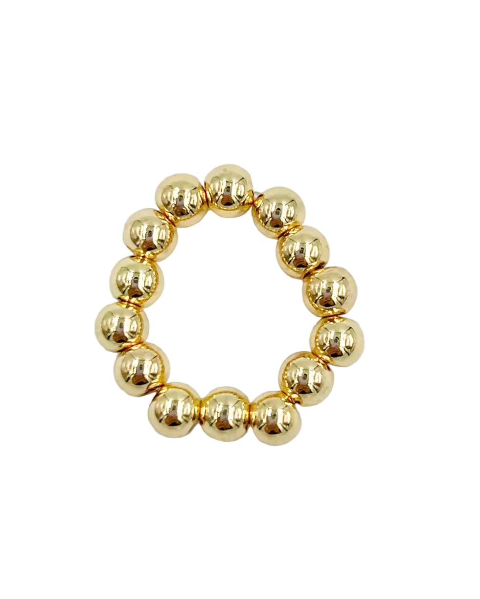 beaded gold ring