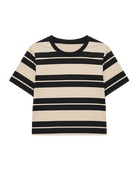 striped t-shirt in black and beige