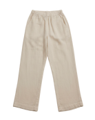 wide led linen pant in beige