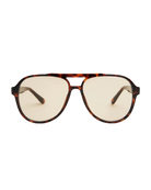 oversized tortoise aviator sunglasses
