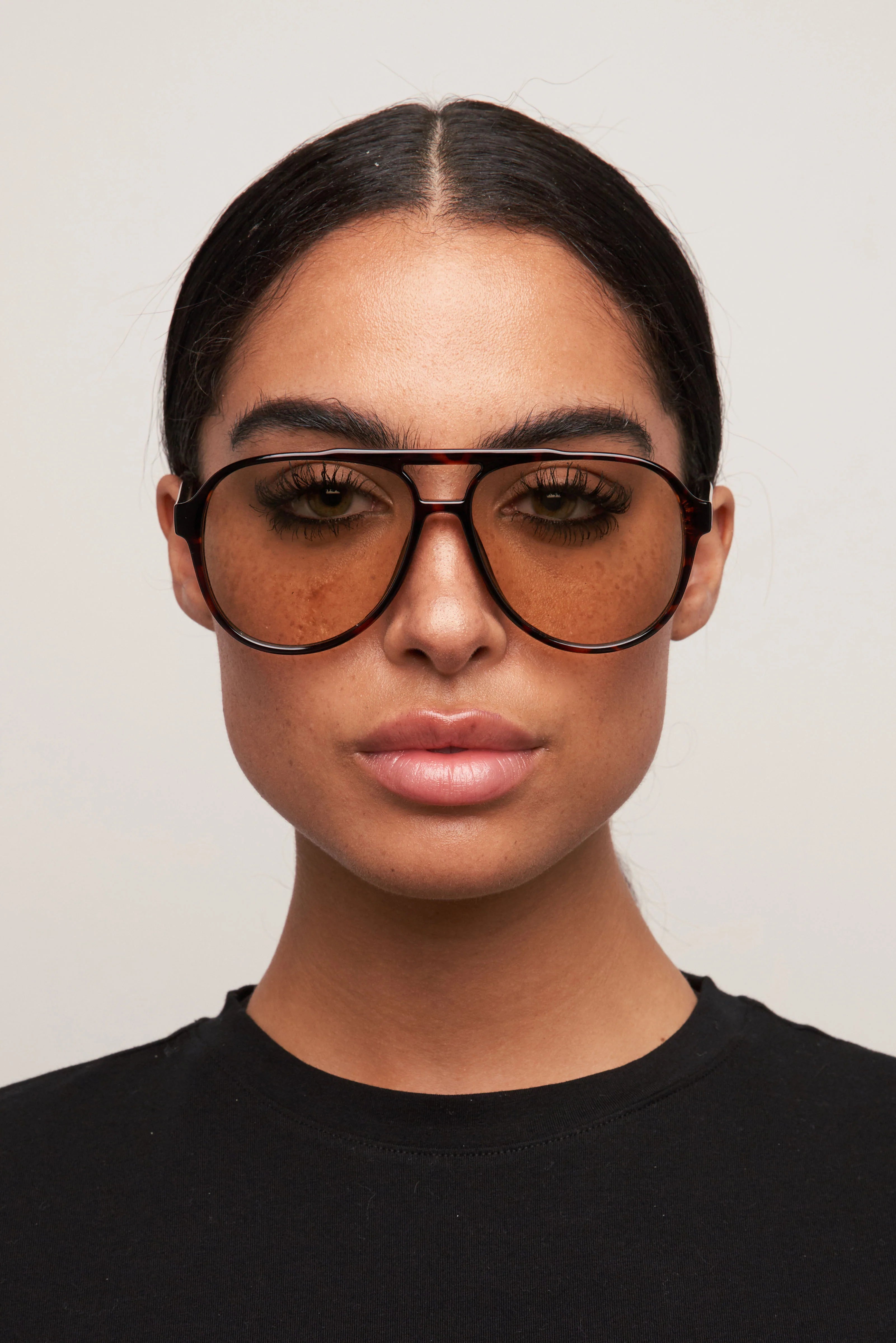 oversized tortoise aviator sunglasses