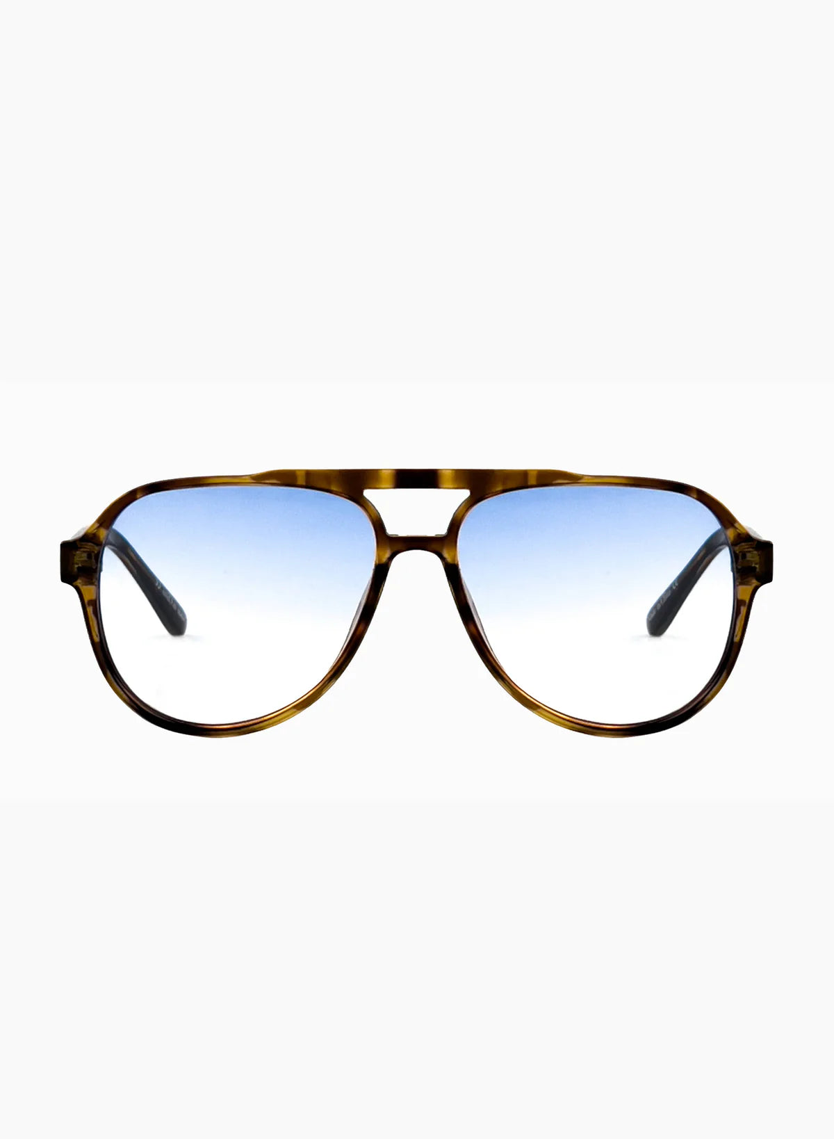 oversized tortoise aviator sunglasses with blue lenses 