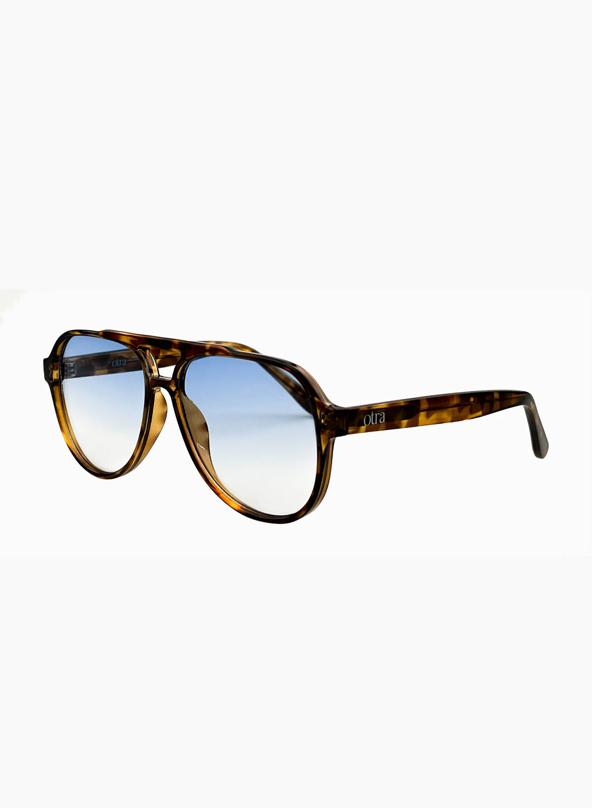 oversized tortoise aviator sunglasses with blue lenses 