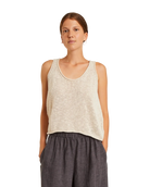 knit tank top in beige