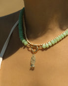 grey stone fish pendent charm