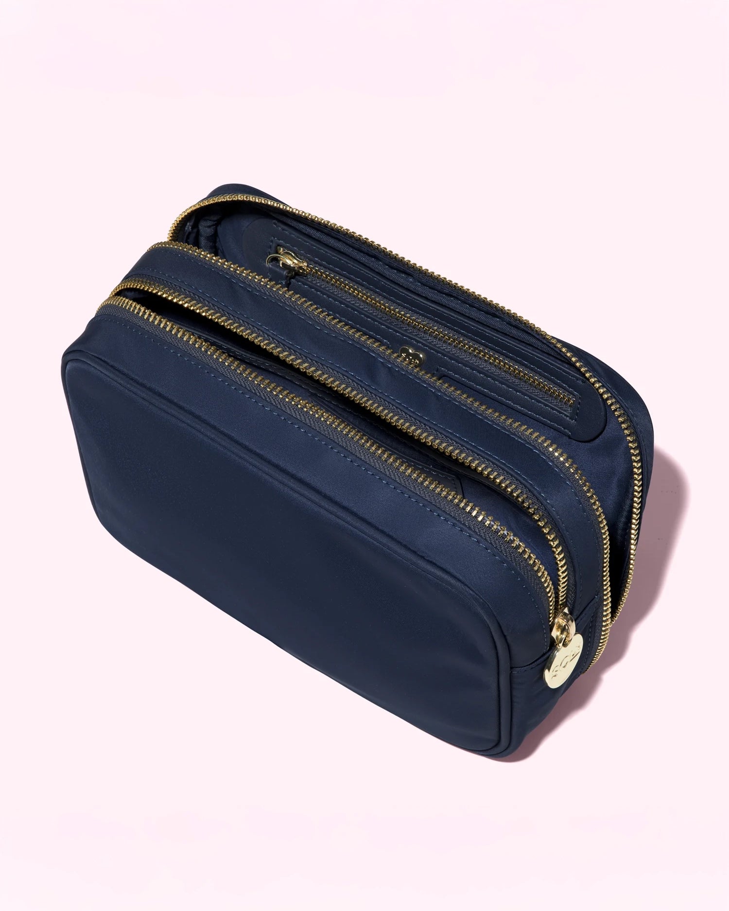 Stoney Clover Lane Double Zip Pouch in Navy