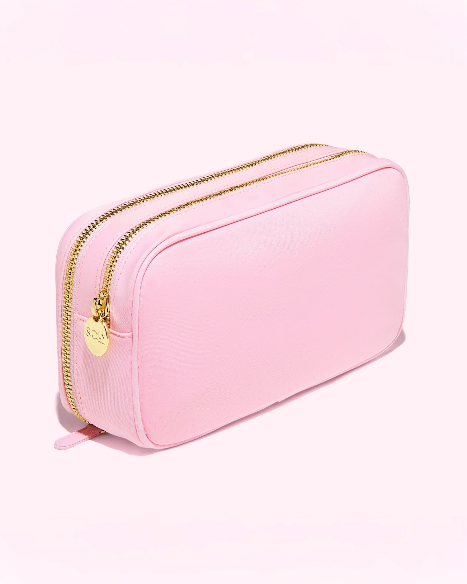 Stoney Clover Lane Double Zip Pouch in Flamingo