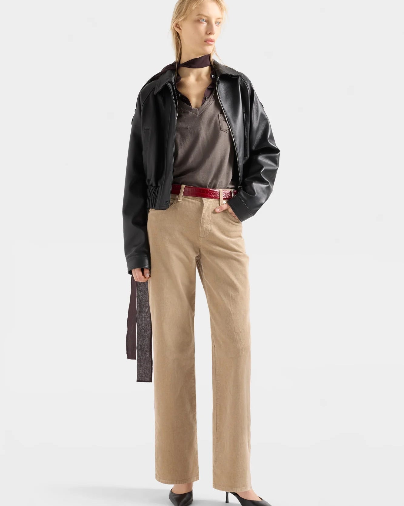 wide leg tan pant