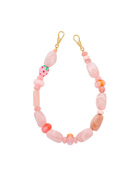 pink beaded wristlet for phone