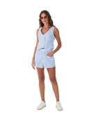 blue striped short