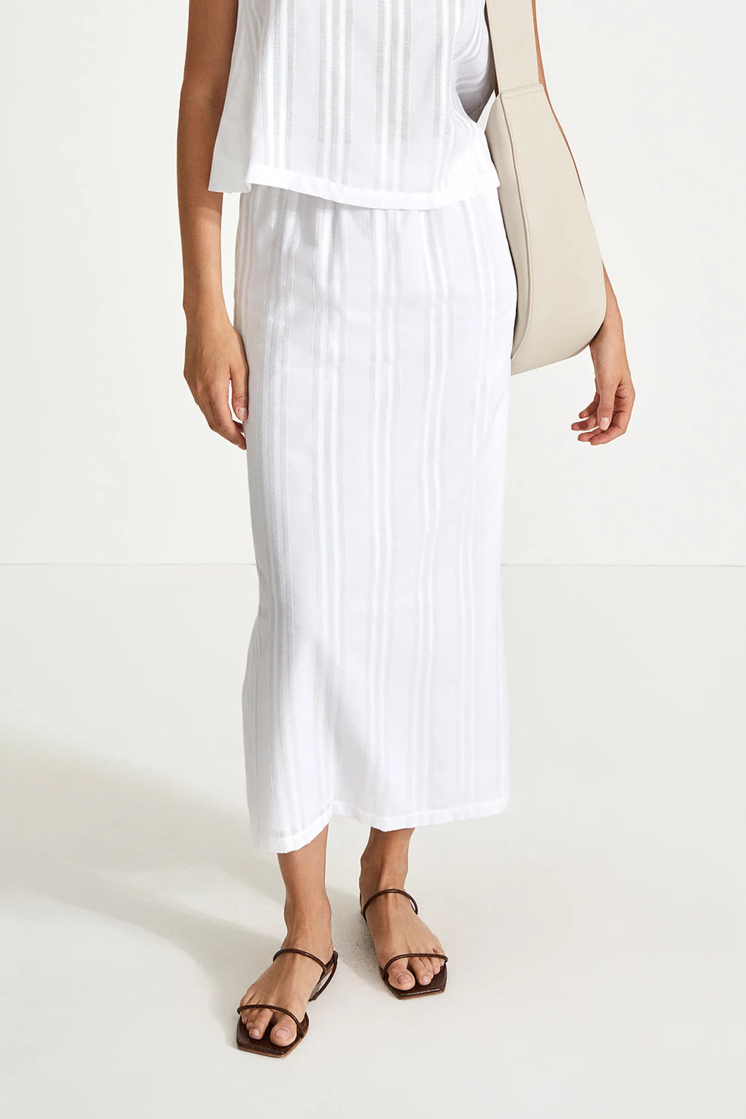 Janina White Maxi Skirt