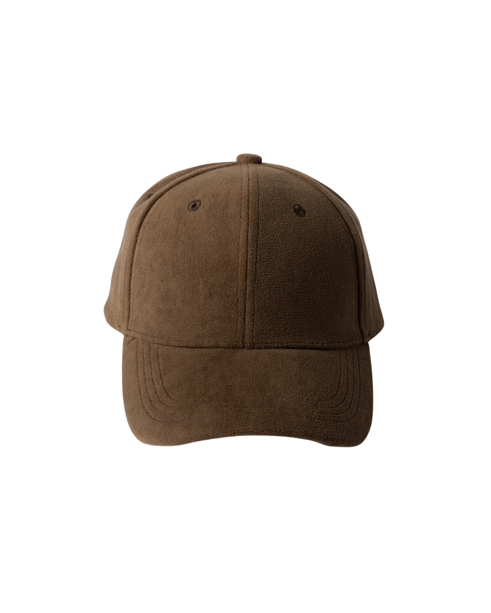 brown suede baseball hat
