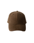 brown suede baseball hat
