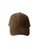 brown suede baseball hat