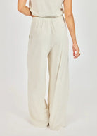 wide leg pant in beige