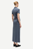 maxi polo dress in blue