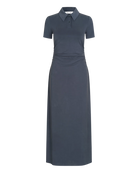 maxi polo dress in blue
