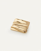 square gold brooch