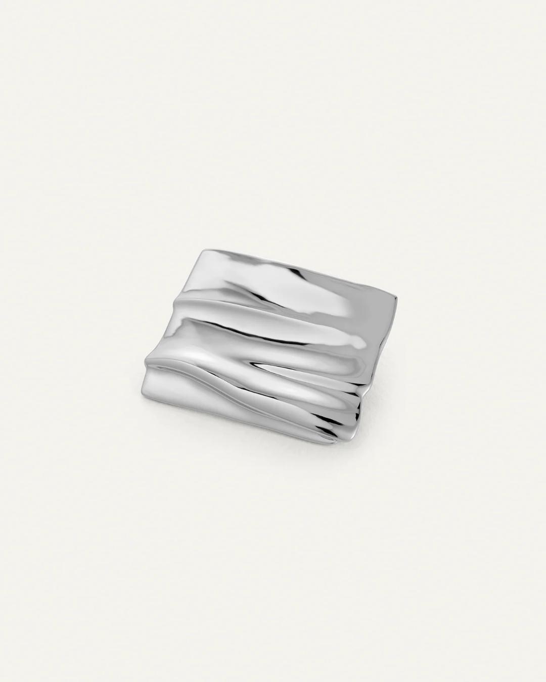 silver square brooch