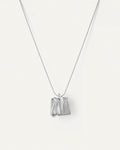 silver pendant necklace in silver