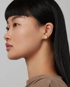gold square earrings