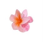 flower claw clip in pink and orange