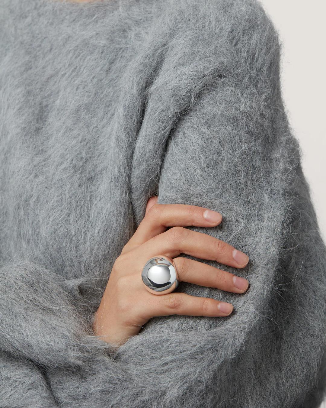 jenny bird statement round ring in silver