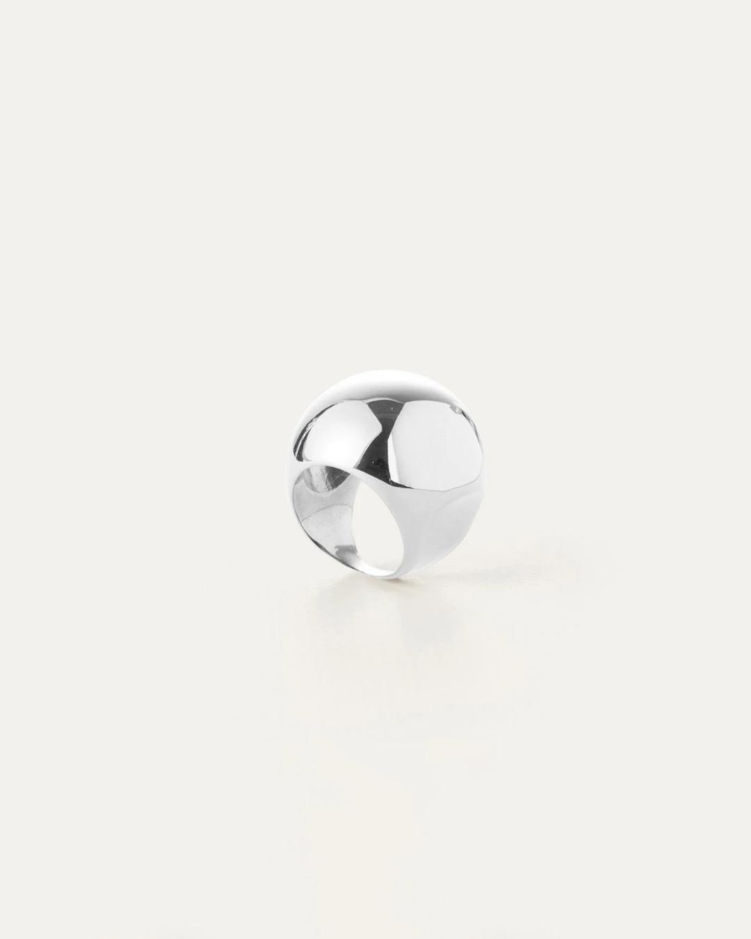 jenny bird statement round ring in silver
