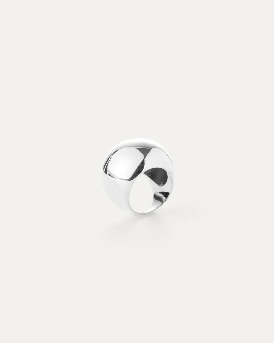 jenny bird statement round ring in silver