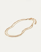 double anklet in gold